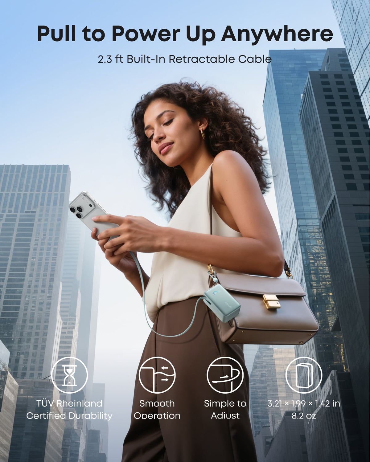 Anker Nano Power Bank 10K 45W Built-In Retractable USB-C Cable
