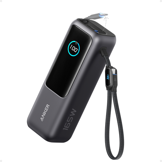 Anker Laptop Power Bank 25K 165W Built-In and Retractable Cables