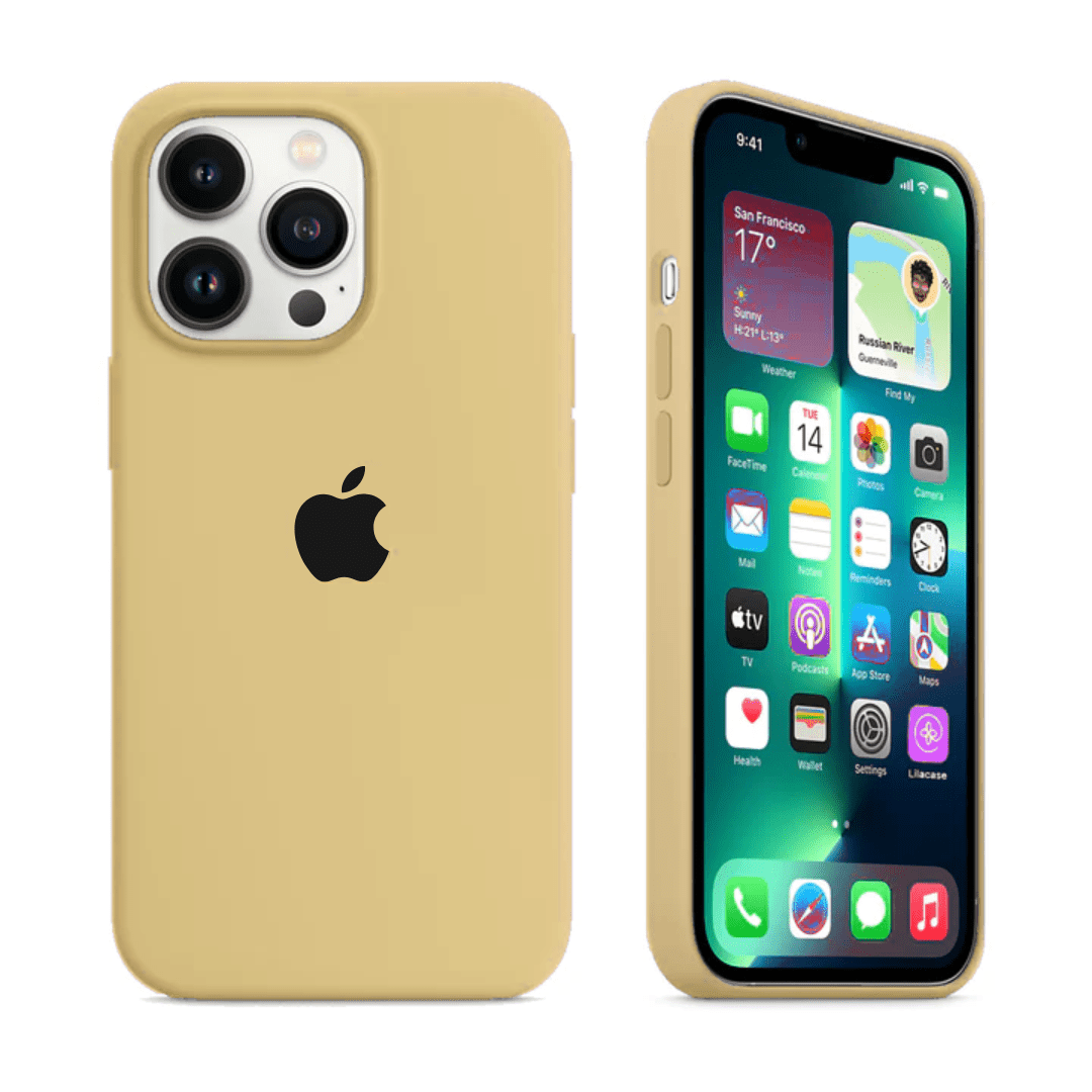 iPhone Silicone Golden Protective Phone Case Apple