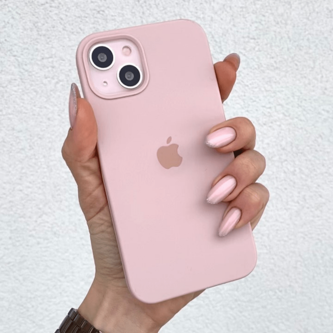 iPhone Silicone Case Pink Sand Full Body Protective Cover