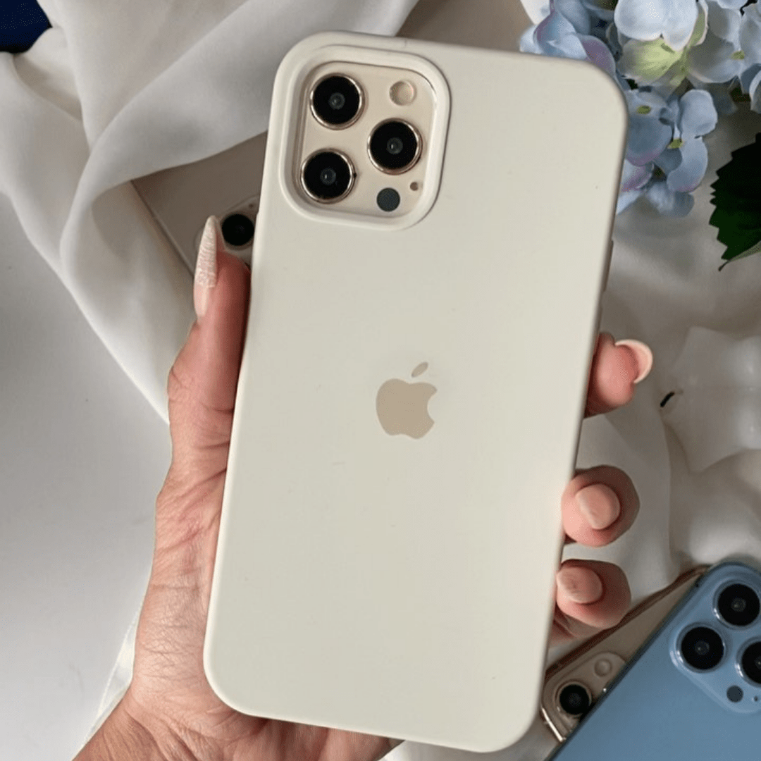 iPhone Silicone Case Antique White Full Body Protective Phone Cover