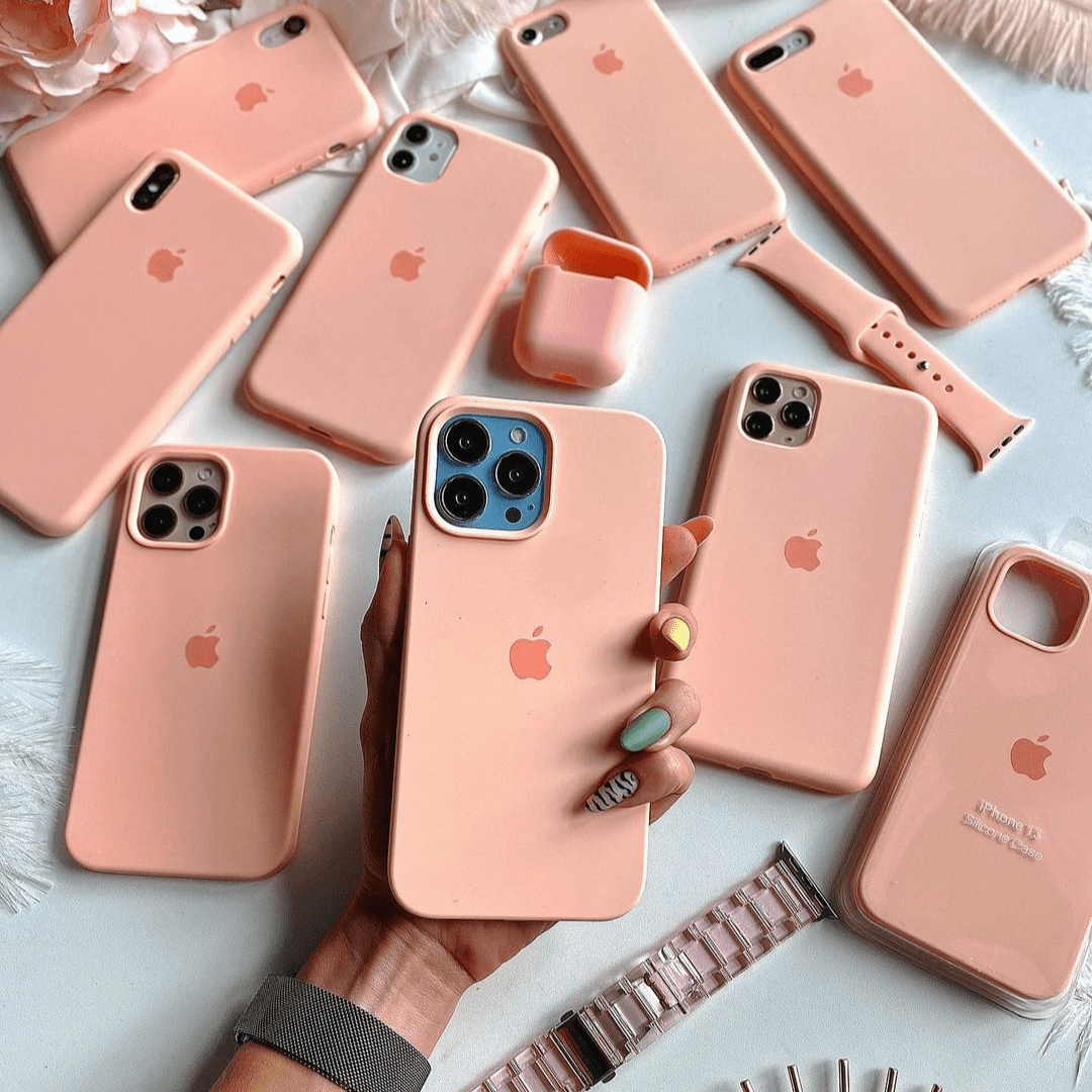 iPhone Silicone Case Begonia Full Body Protective Phone Cover Apple