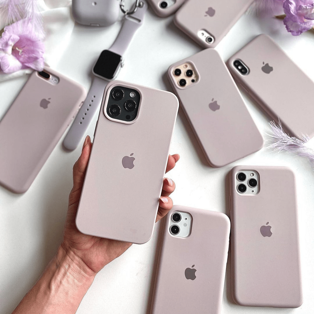 iPhone Silicone Lavender Protective Phone Case LOGO Apple