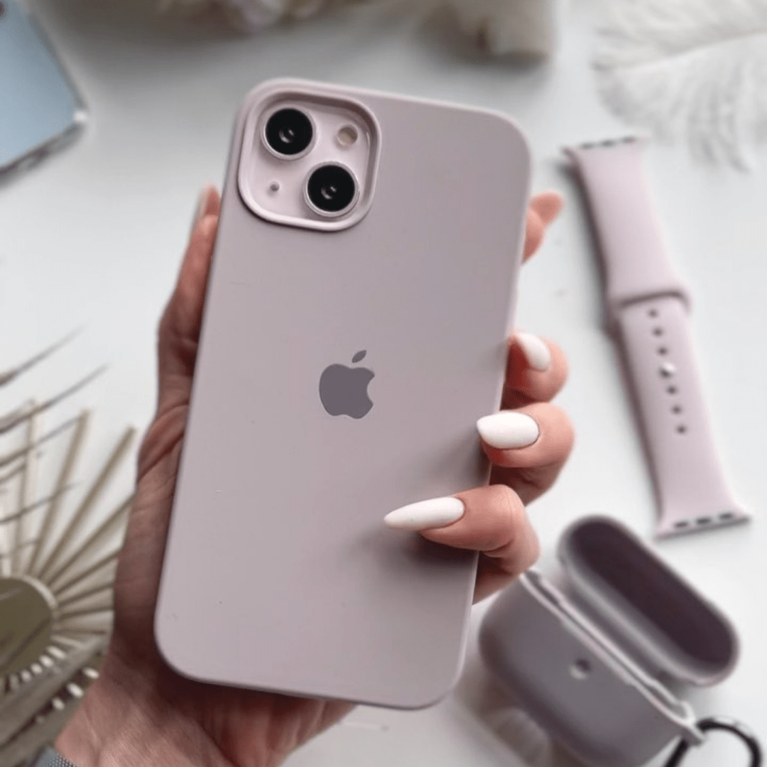 iPhone Silicone Lavender Protective Phone Case LOGO Apple