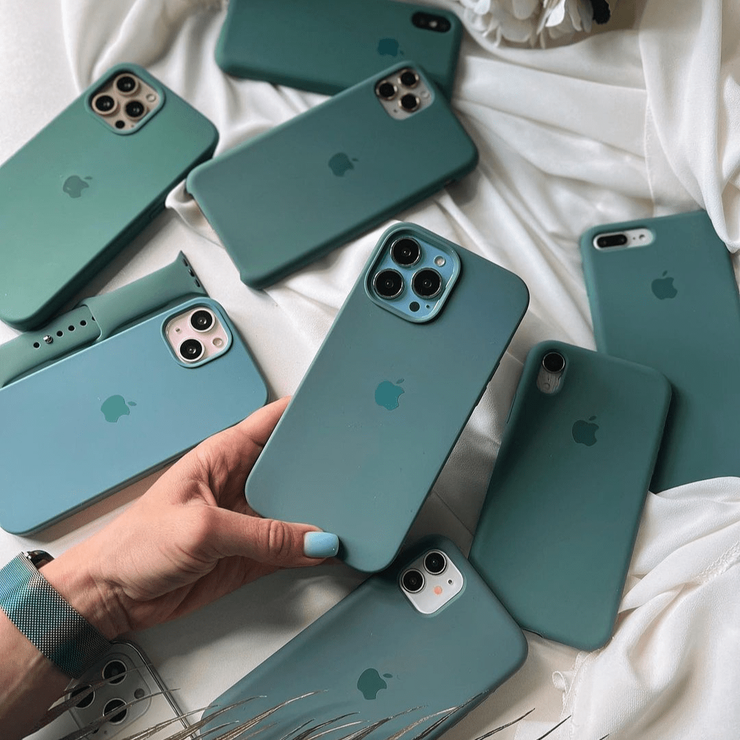 iPhone Silicone Case Pine Green Protective Phone Cover Apple