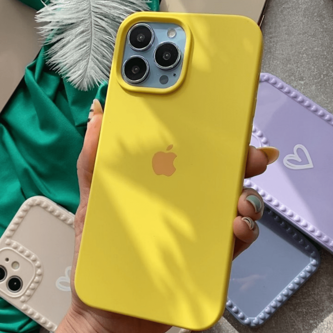 iPhone Silicone Yellow Protective Phone Case Apple