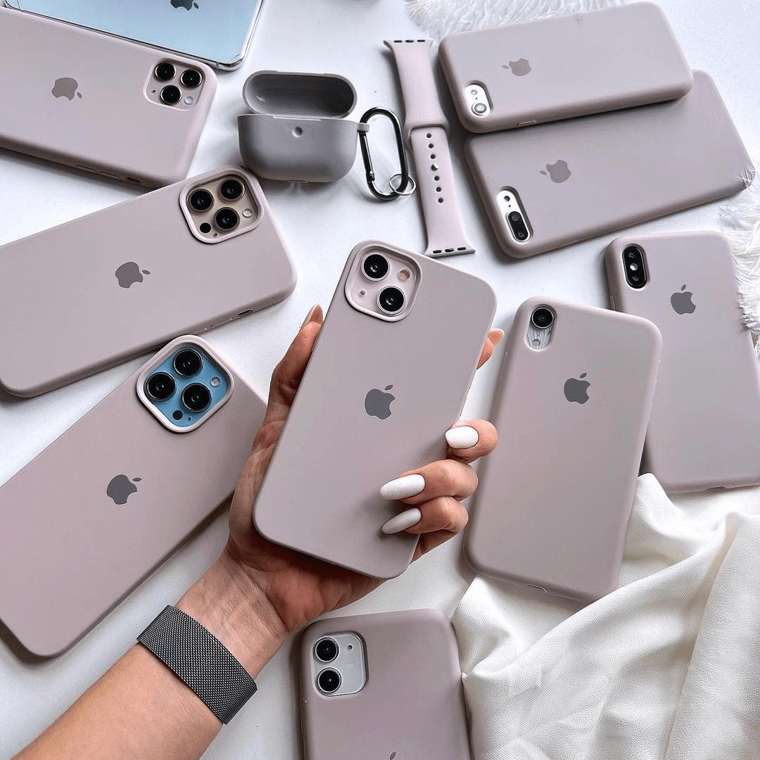 iPhone Silicone Lavender Protective Phone Case LOGO Apple
