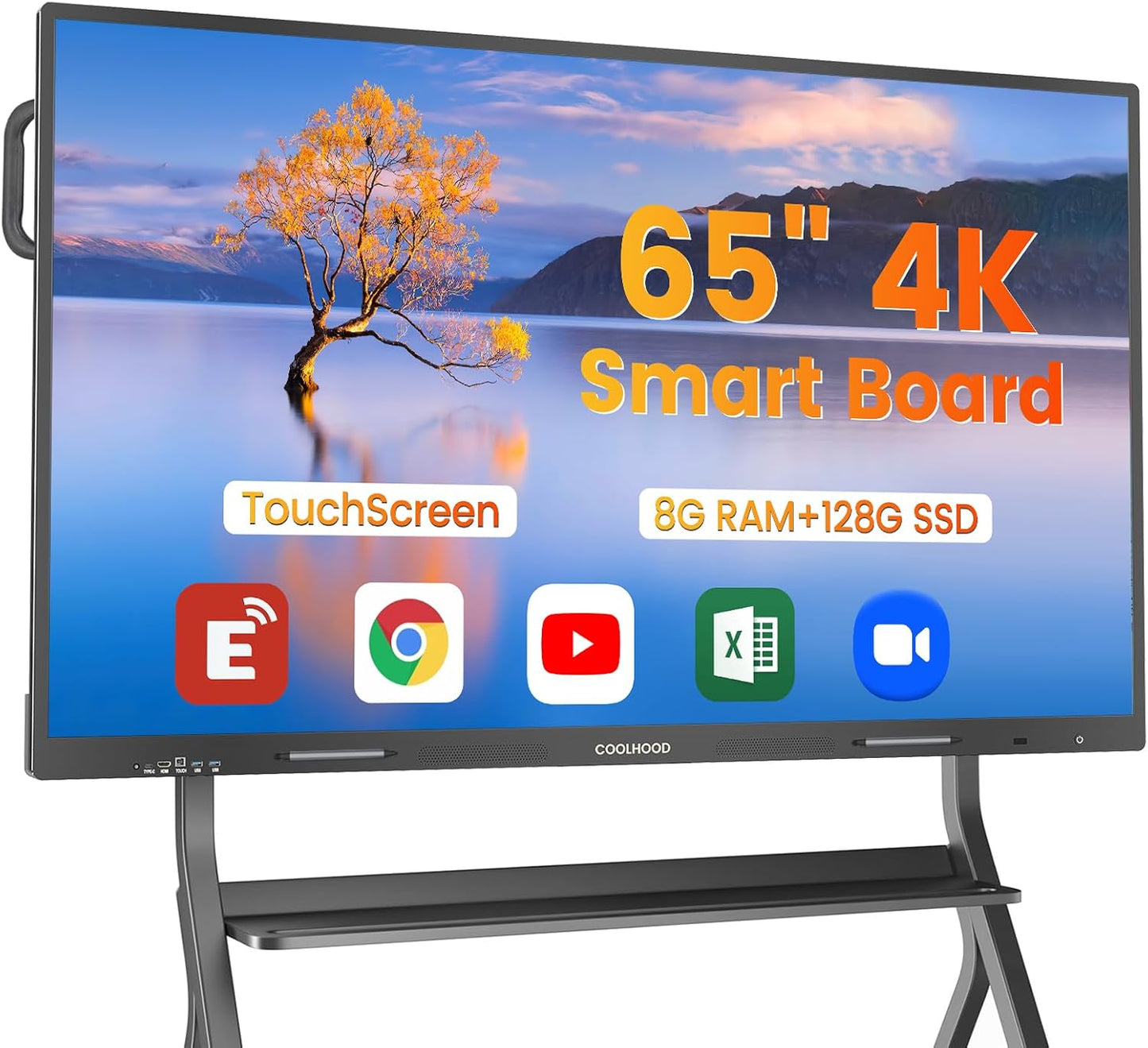 4K 65-Inch Smart Whiteboard REHISK COOLHOOD with Android 13