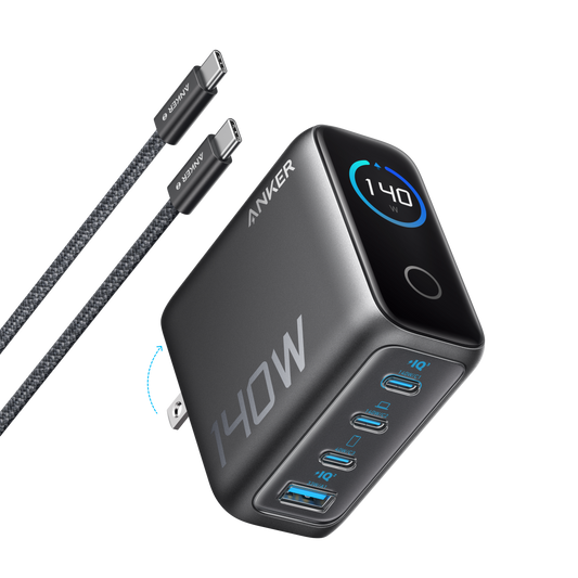 Anker 140W Fast Charging 4-Port PD 3.1 Charger with USB-C Cable