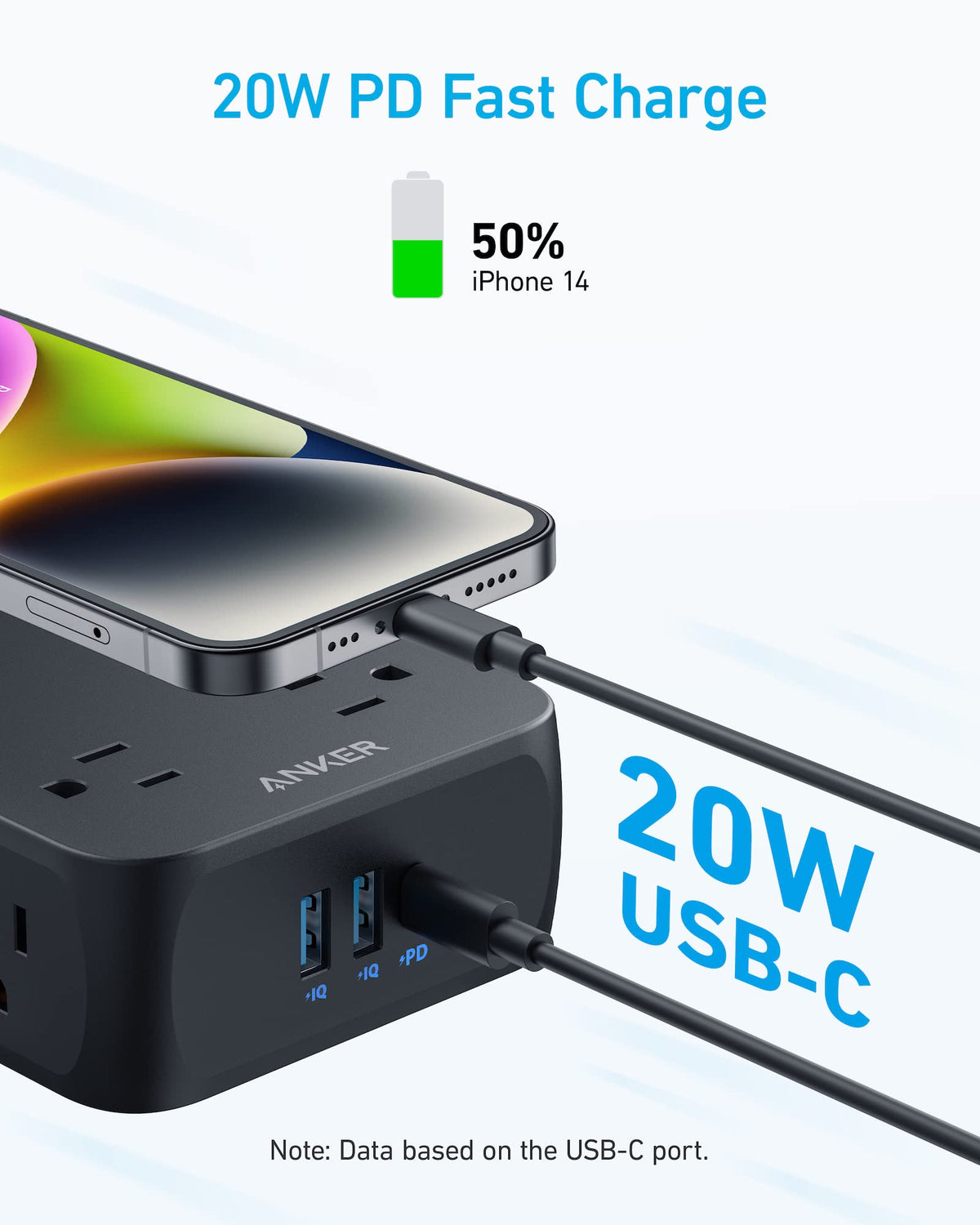 USB Power Strip 11-in-1 Power Strip Anker 341