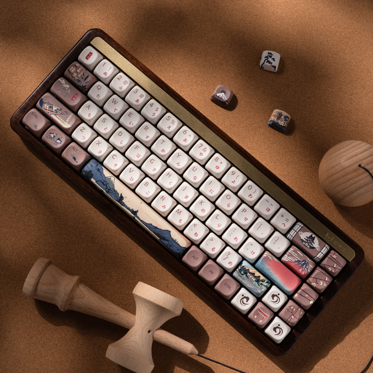 XVX U-kiyoe Fugaku Series Glaze Textured MOA Profile Keycap Set