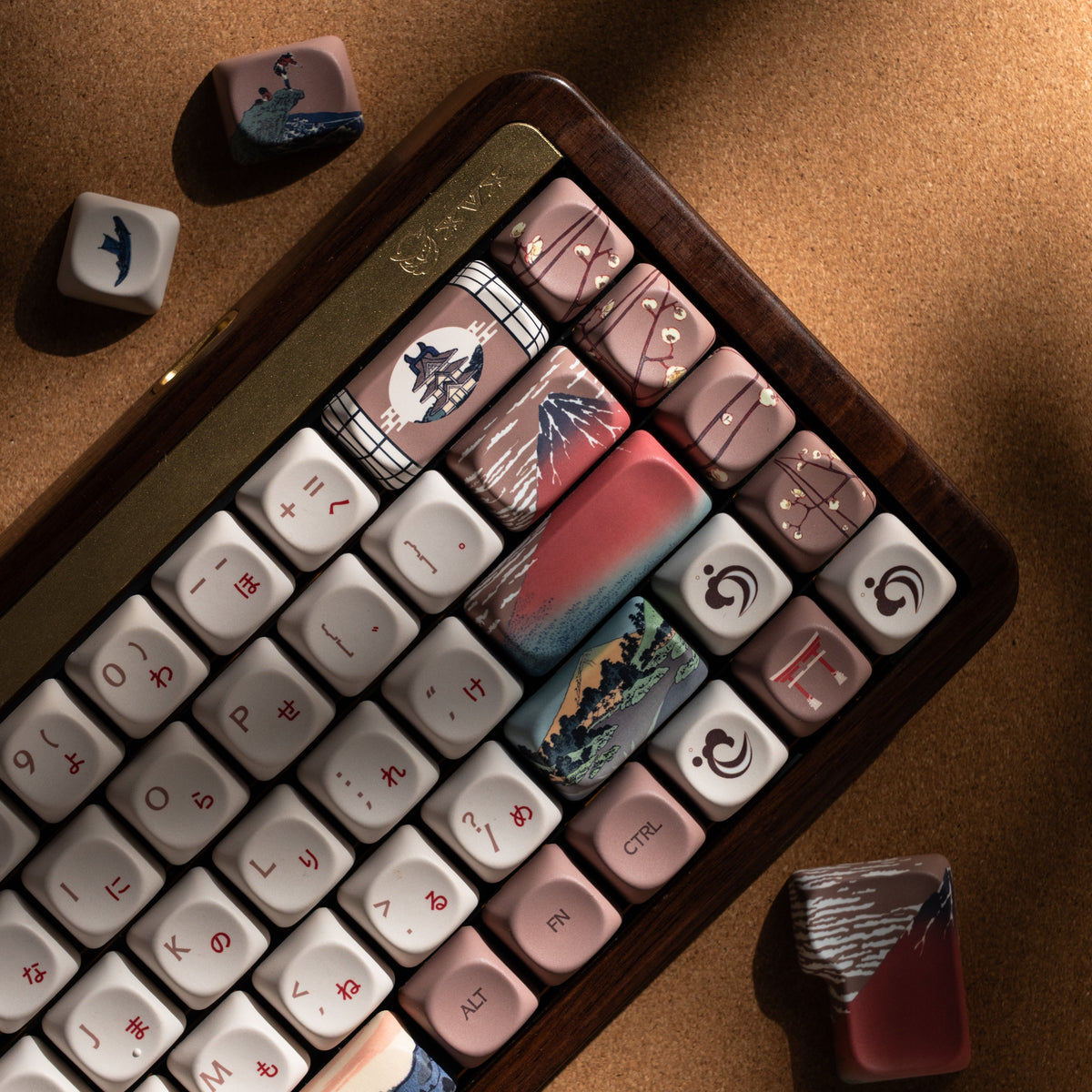 XVX U-kiyoe Fugaku Series Glaze Textured MOA Profile Keycap Set