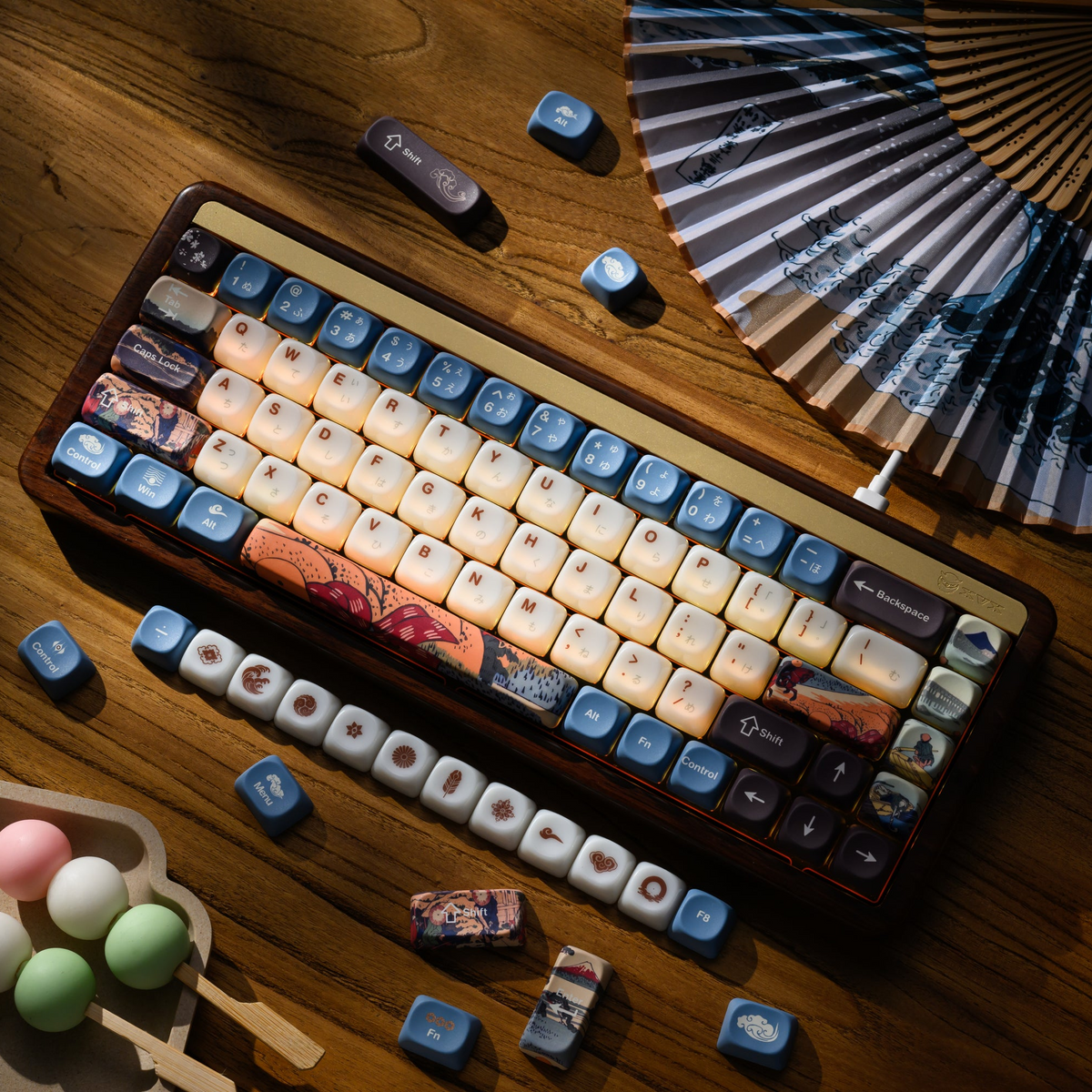 XVX U-kiyoe Fugaku Series Glaze Textured MOA Profile Keycap Set