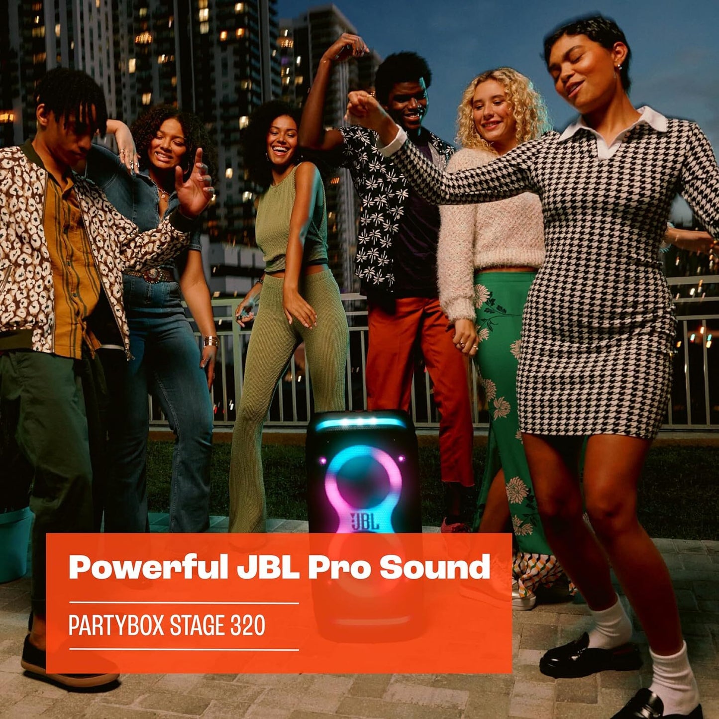 Bluetooth Splash-Resistant 240W Party Speaker JBL Party Box Stage 320