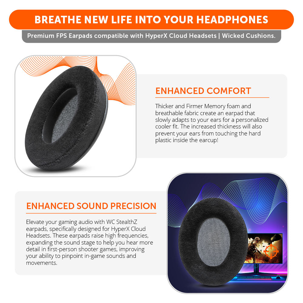 HyperX Cloud FPS Tuned Earpads Gaming WC StealthZ Cloud