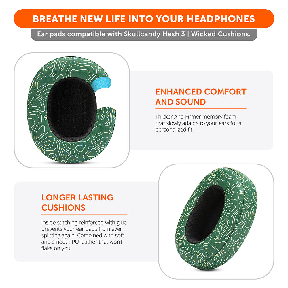 Skullcandy Hesh 3 Replacement Earpads PU Leather Over-Ear Cushions