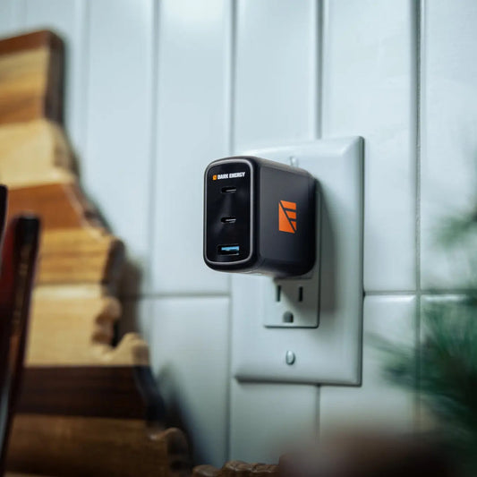 65W Fast Charging Wall Adapter with Dual USB-C and USB-A Ports