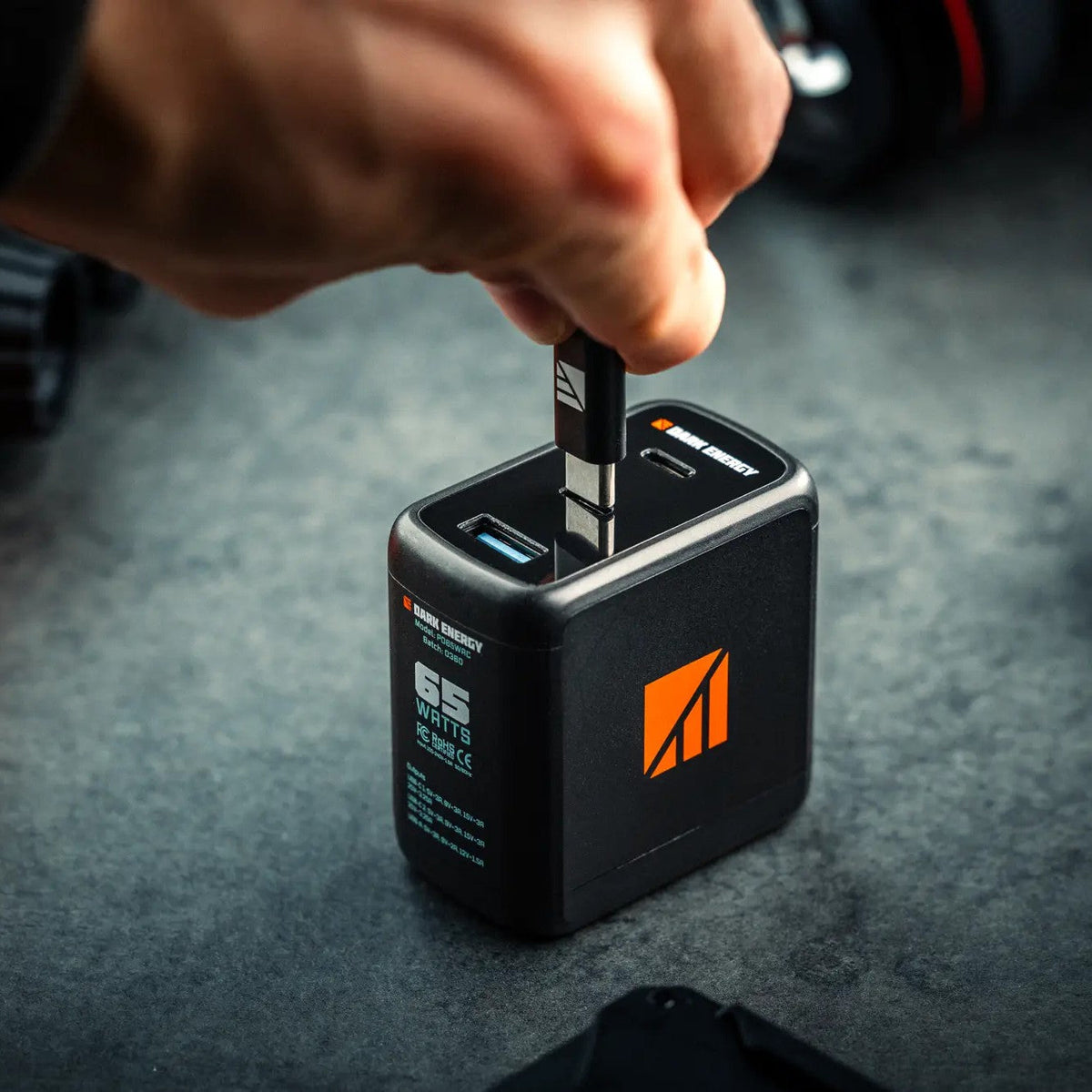 65W Fast Charging Wall Adapter with Dual USB-C and USB-A Ports
