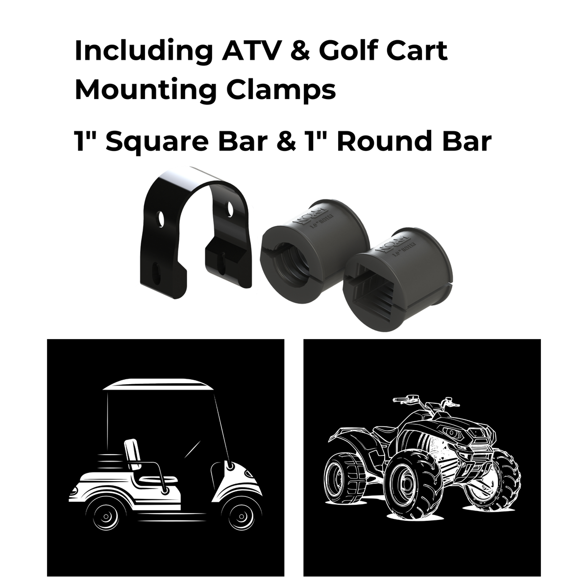 ATV & Golf Cart Clamps Kit NUTV5-S NOAM Audio