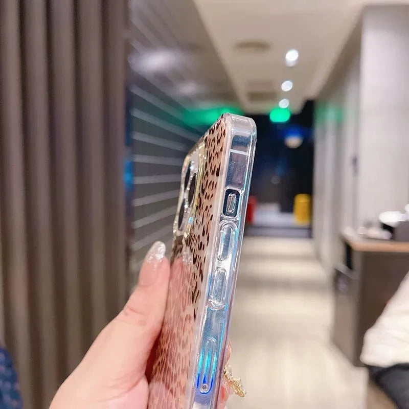 Bling Leopard Full Body Protective iPhone Case