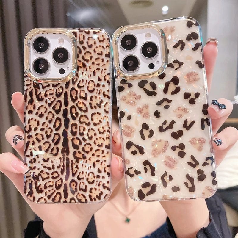 Bling Leopard Full Body Protective iPhone Case