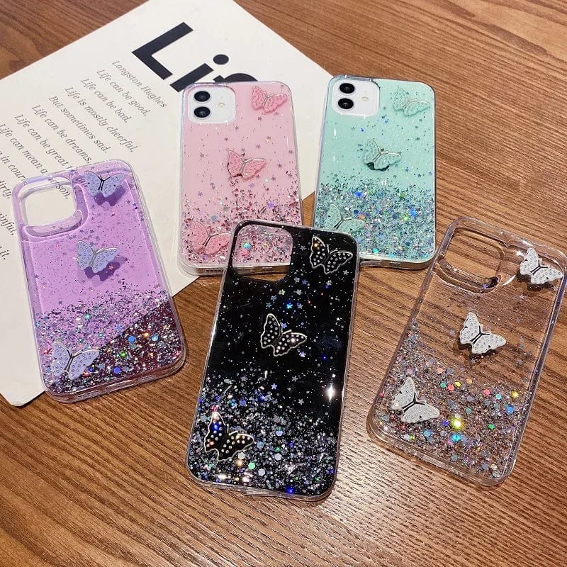 Diamond Butterfly Glitter Bling Samsung Case Vogueen