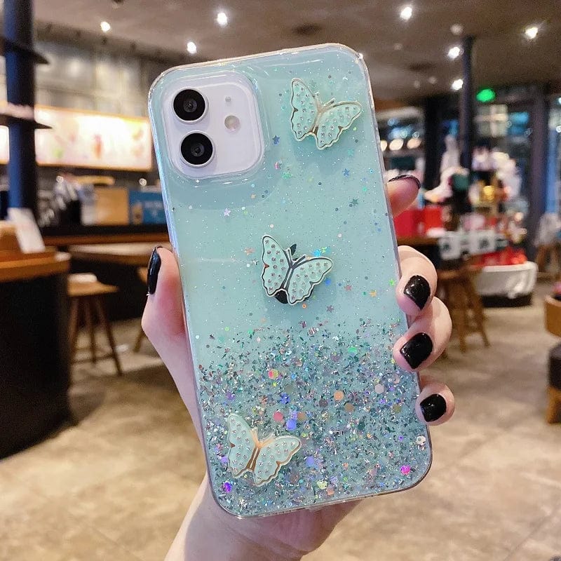 Diamond Butterfly Glitter Bling Samsung Case Vogueen