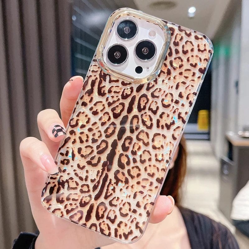 Bling Leopard Full Body Protective iPhone Case
