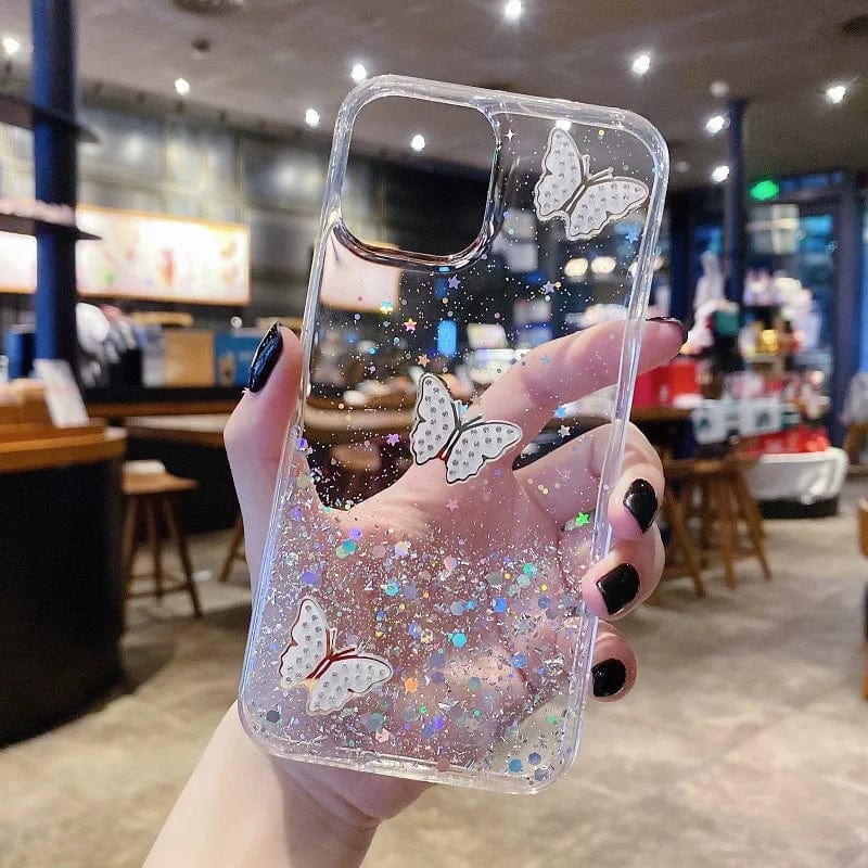 Diamond Butterfly Glitter Bling Samsung Case Vogueen