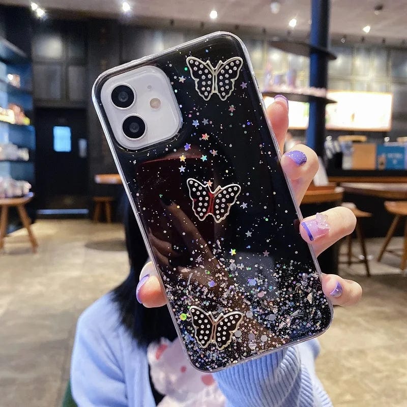 Diamond Butterfly Glitter Bling Samsung Case Vogueen