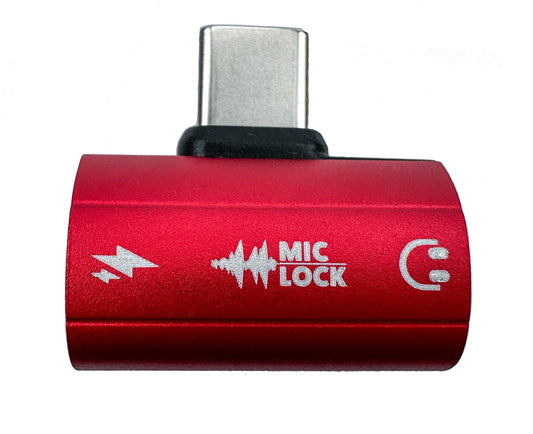 USB-C Microphone Blocker HiFi SoundPass & Secure Charger Mic-Lock Red