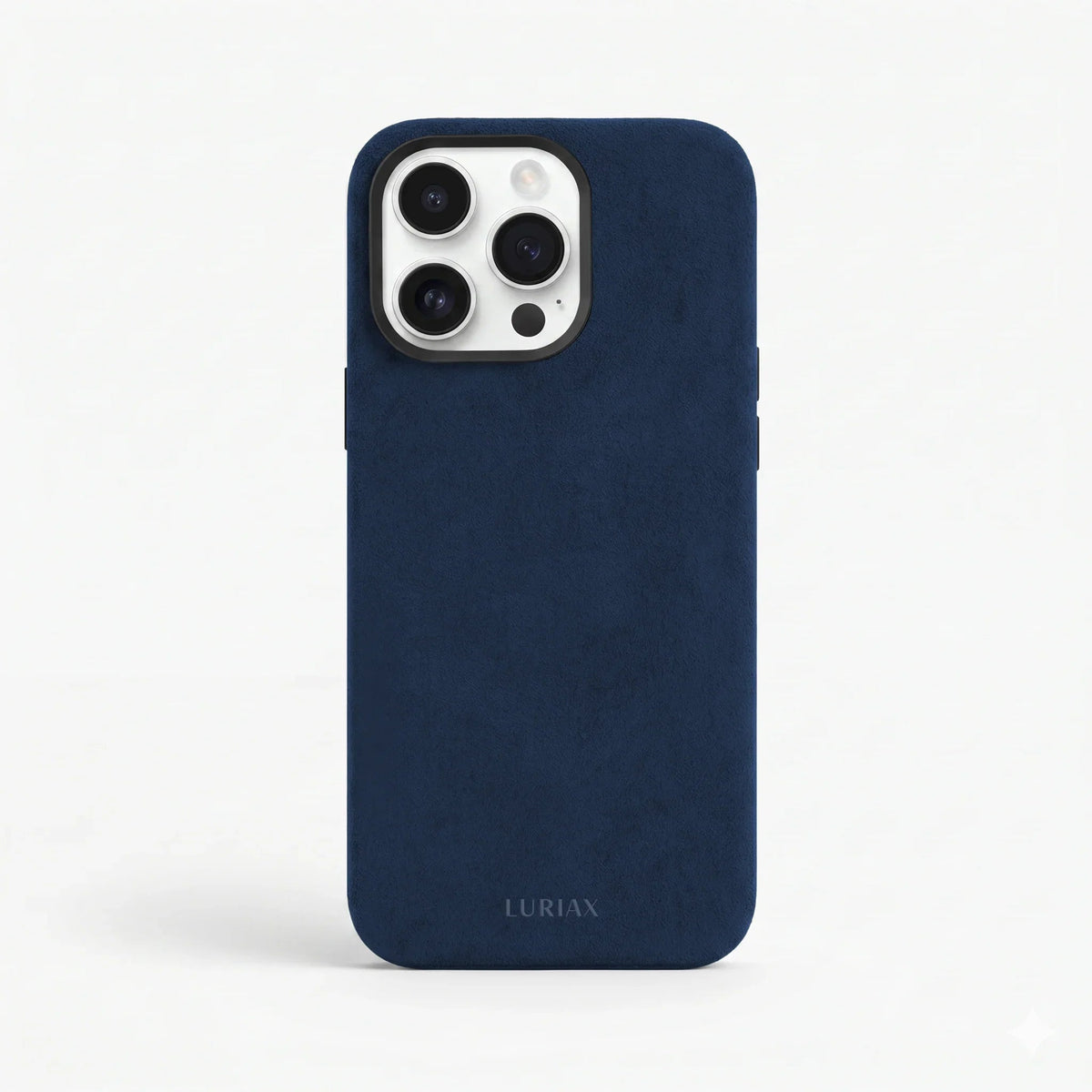 iPhone 16 Case Black Aluminum Buttons Alcantara® The Modern