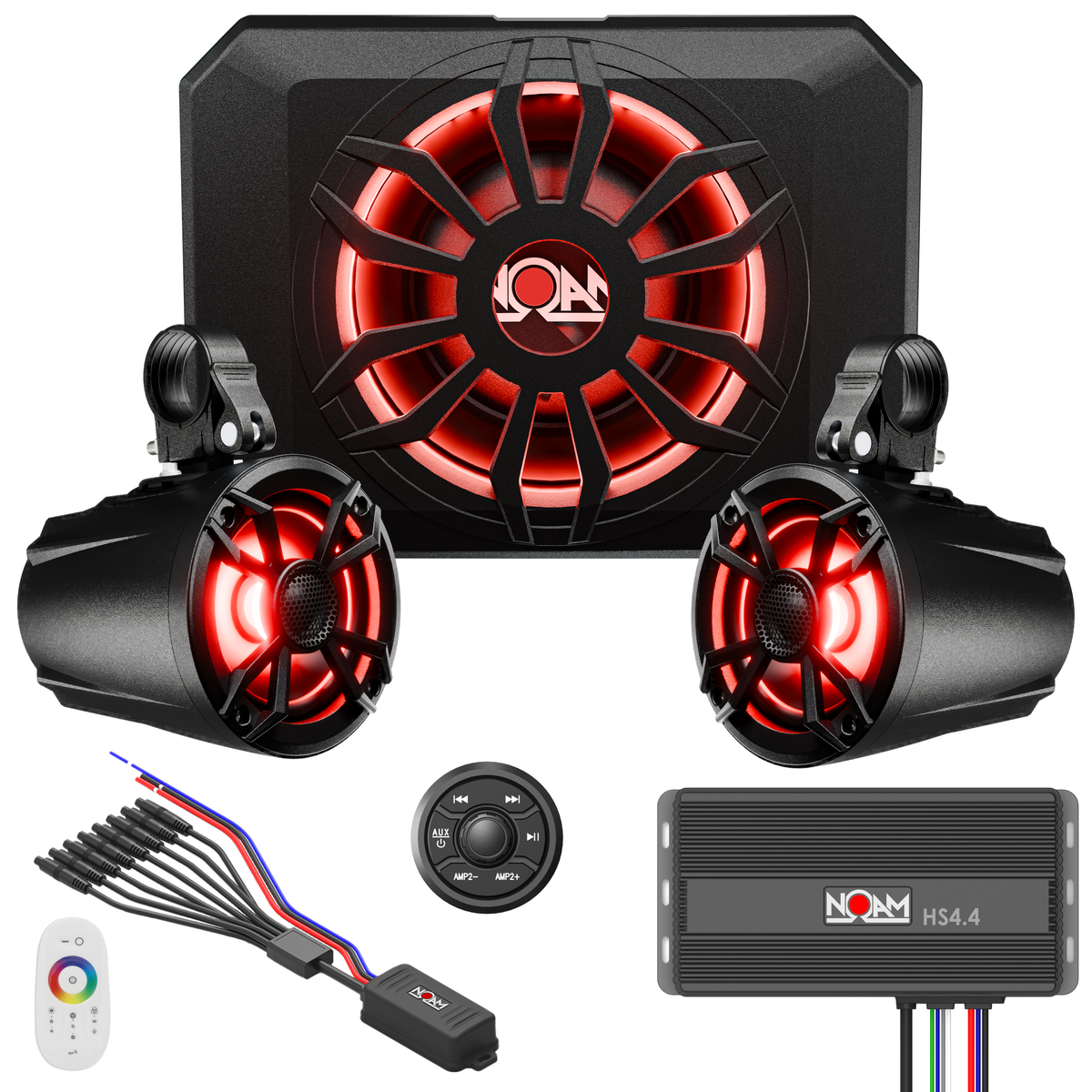 UTV Mounts NUTV5-S PRO Kit with Round Bar Clamps NOAM Audio