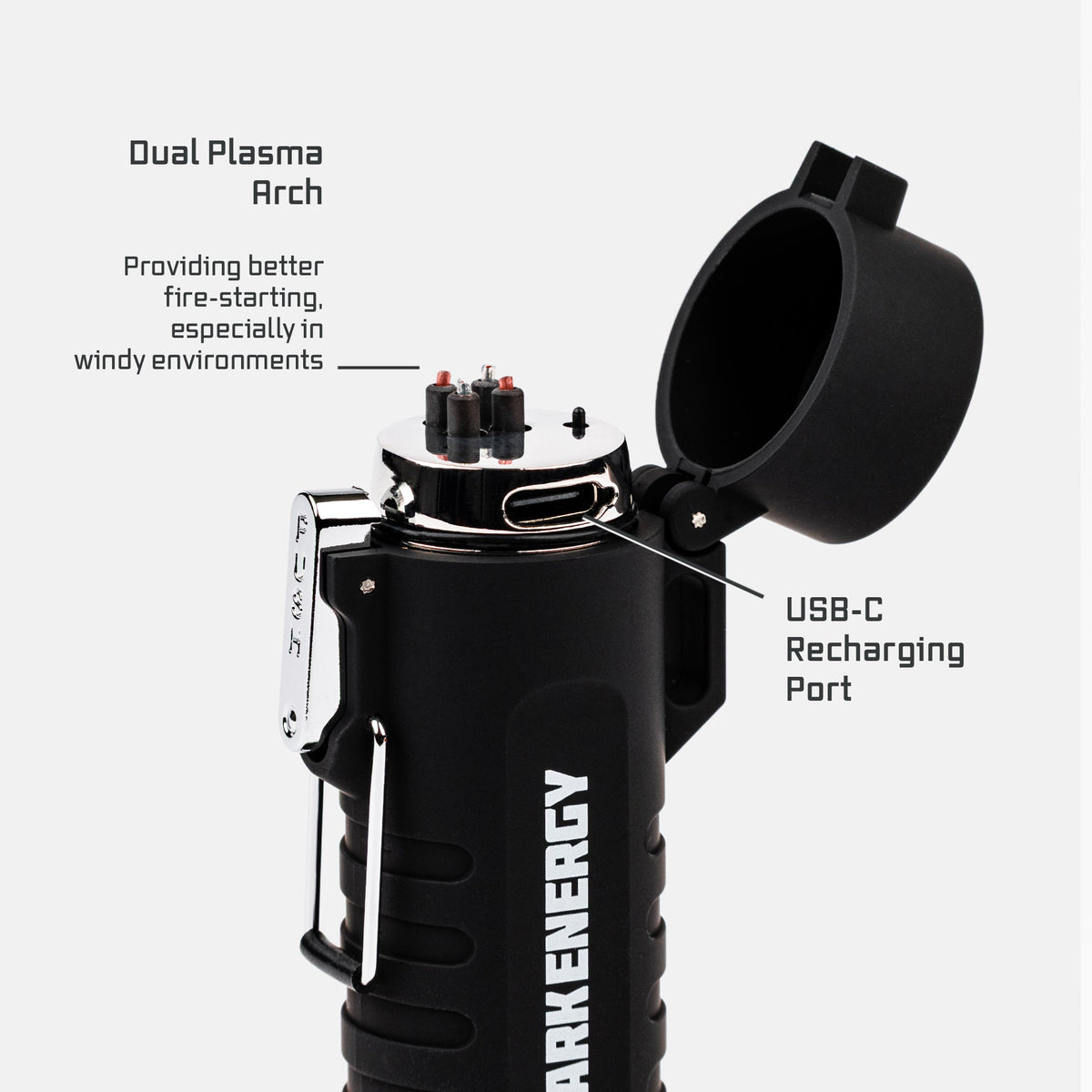 Plasma Dual-Arc Windproof USB Rechargeable Lighter Dark Energy