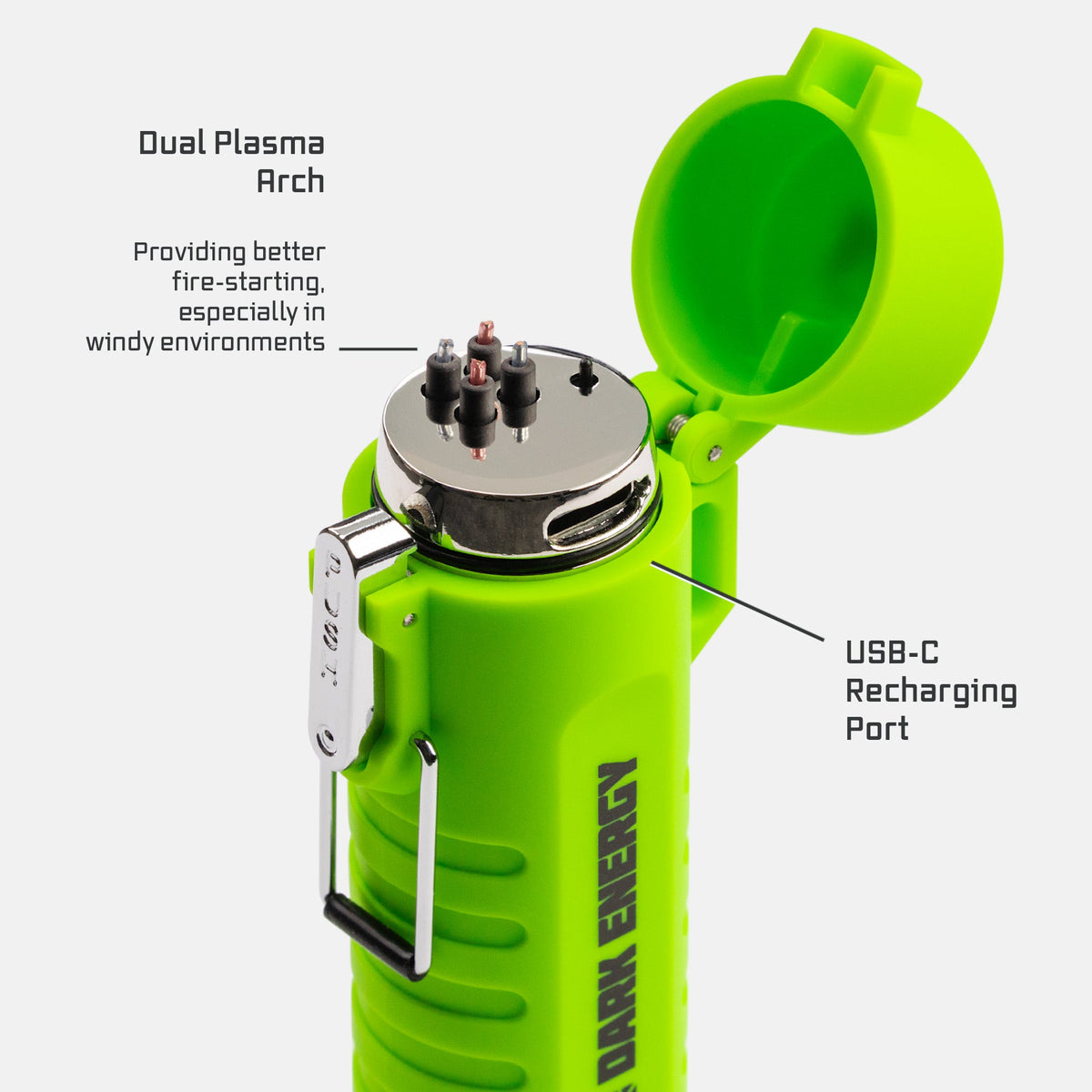 Plasma Dual-Arc Windproof USB Rechargeable Lighter Dark Energy