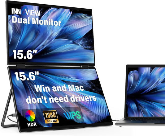 Foldable 15.6' Dual Portable Monitor Portable Monitor InnoView