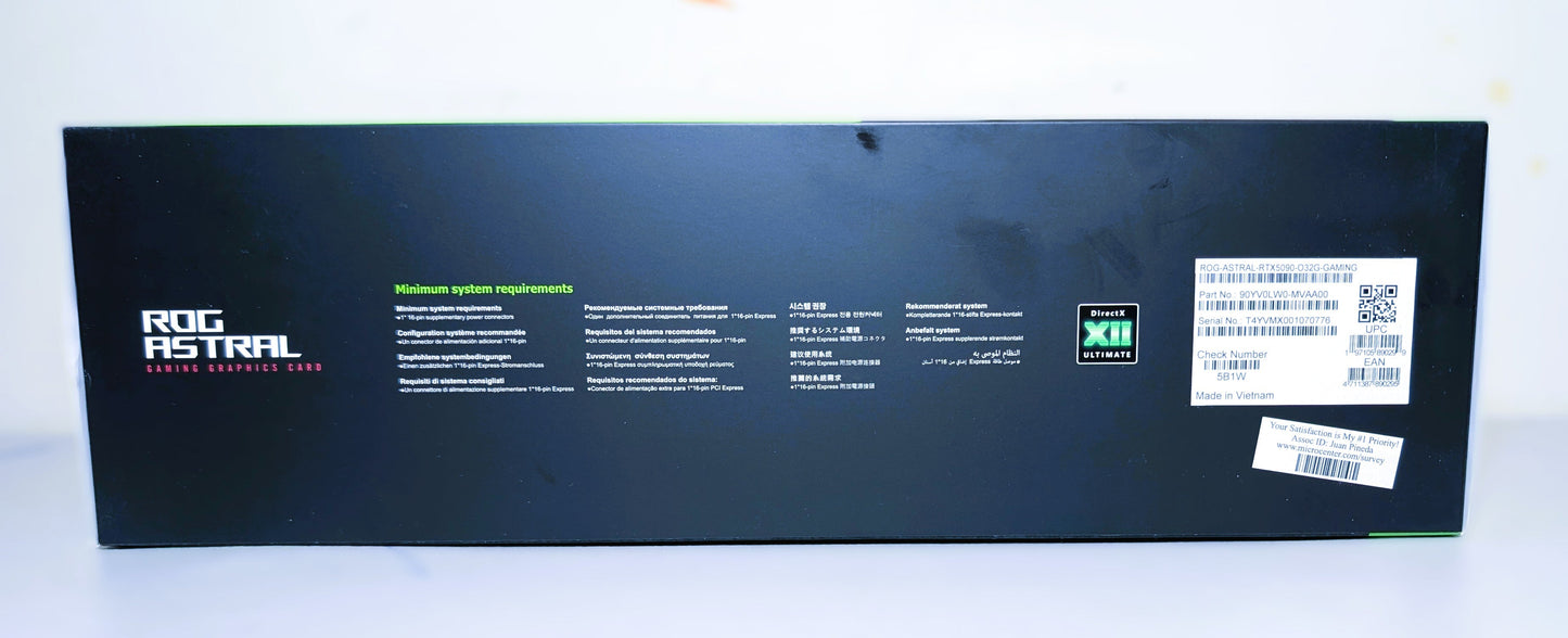 GeForce RTX 5090 32GB GDDR7 Graphics Card ASUS ROG Astral
