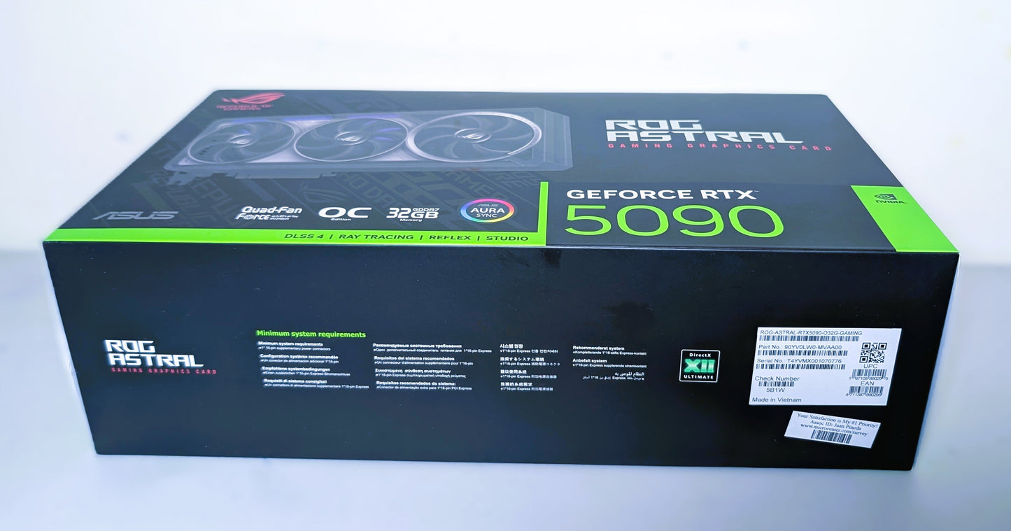 GeForce RTX 5090 32GB GDDR7 Graphics Card ASUS ROG Astral