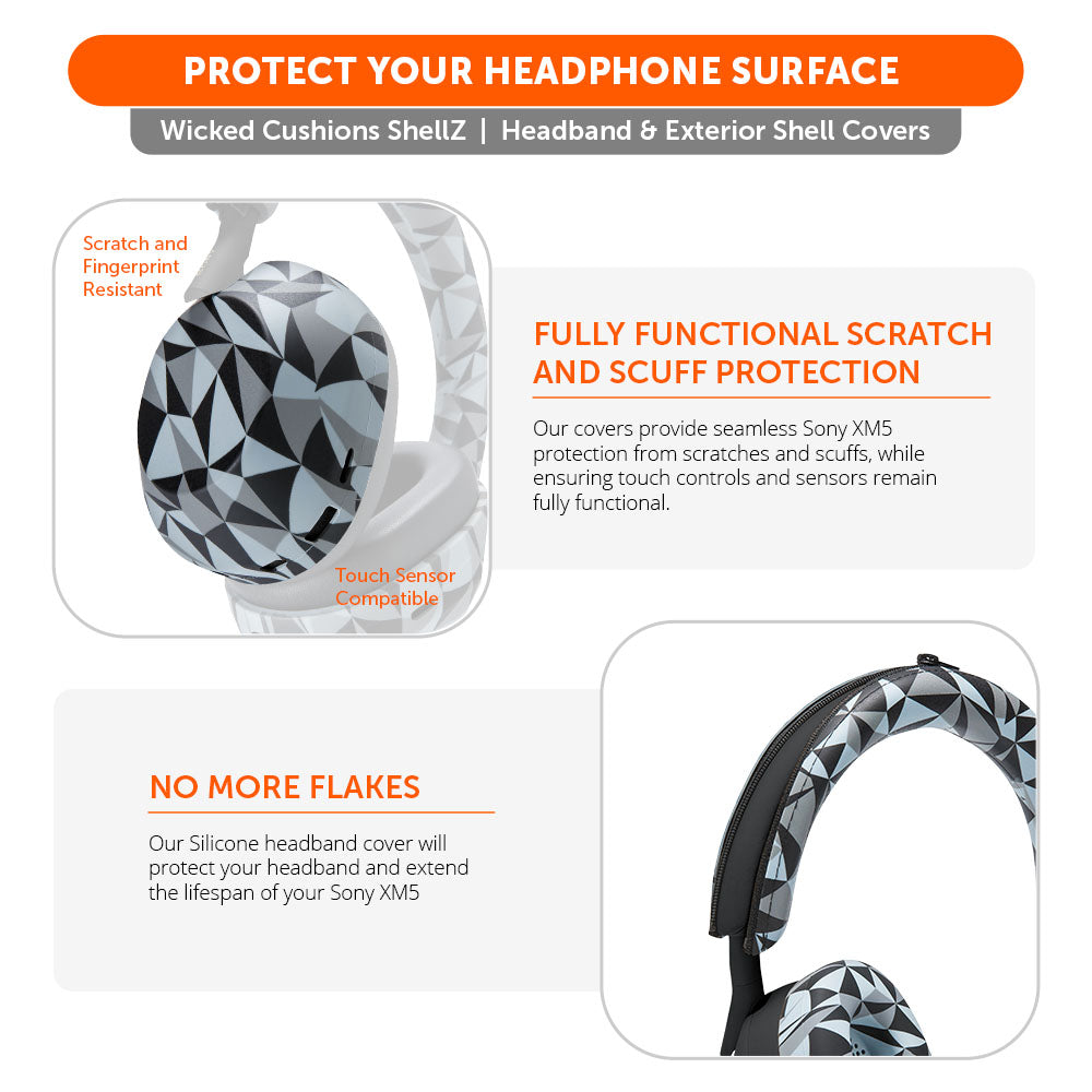 Sony XM5 Protective Silicone Shell Cover Headband WC ShellZ XM5