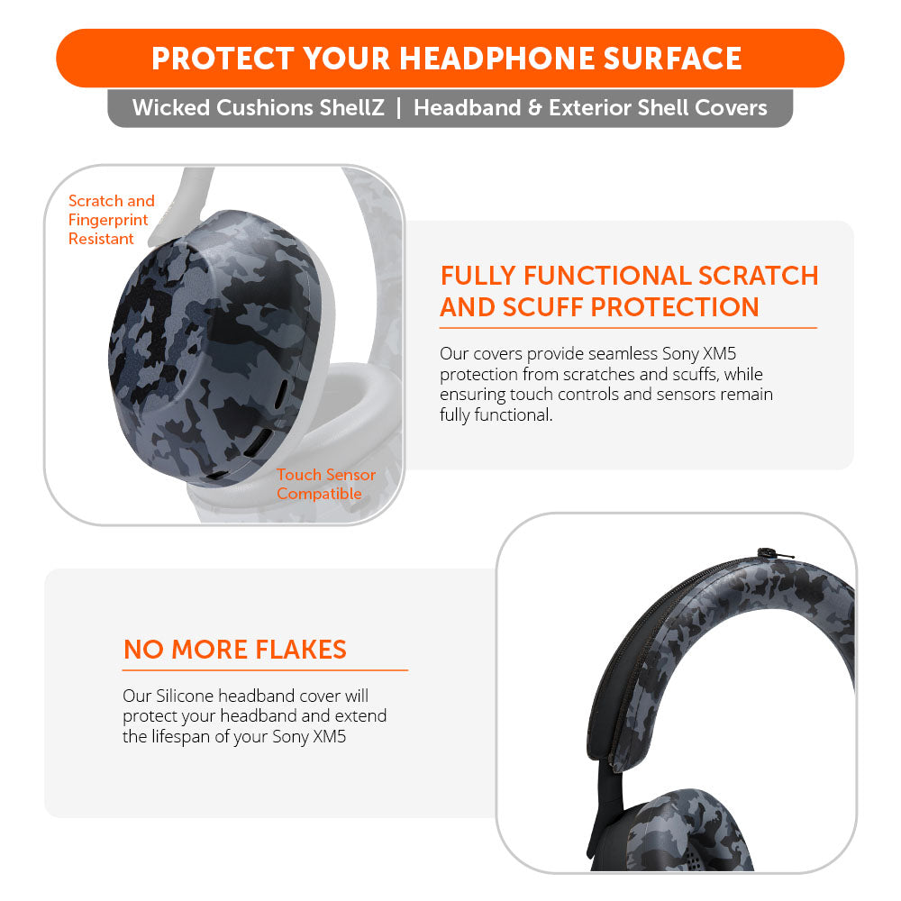 Sony XM5 Protective Silicone Shell Cover Headband WC ShellZ XM5