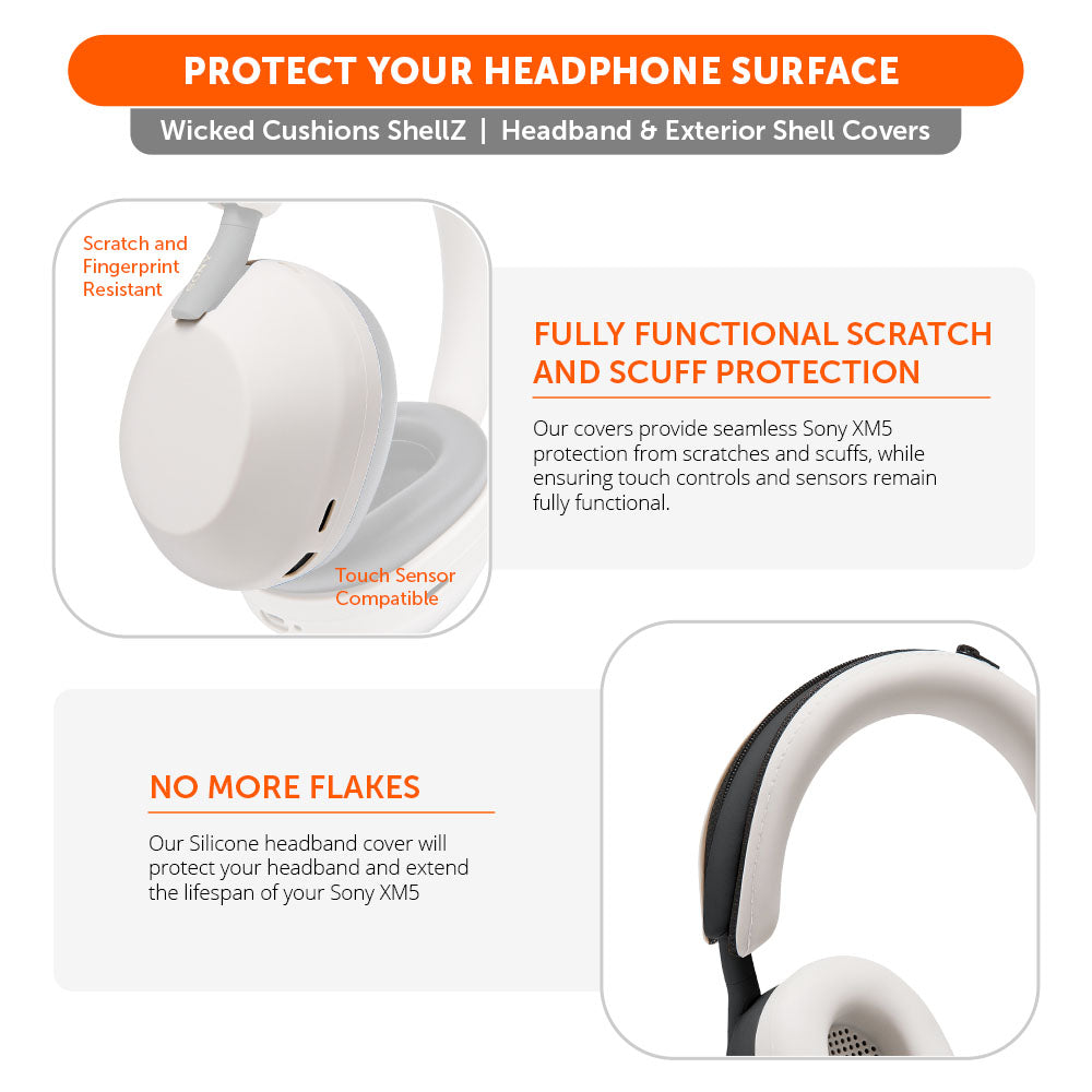 Sony XM5 Protective Silicone Shell Cover Headband WC ShellZ XM5