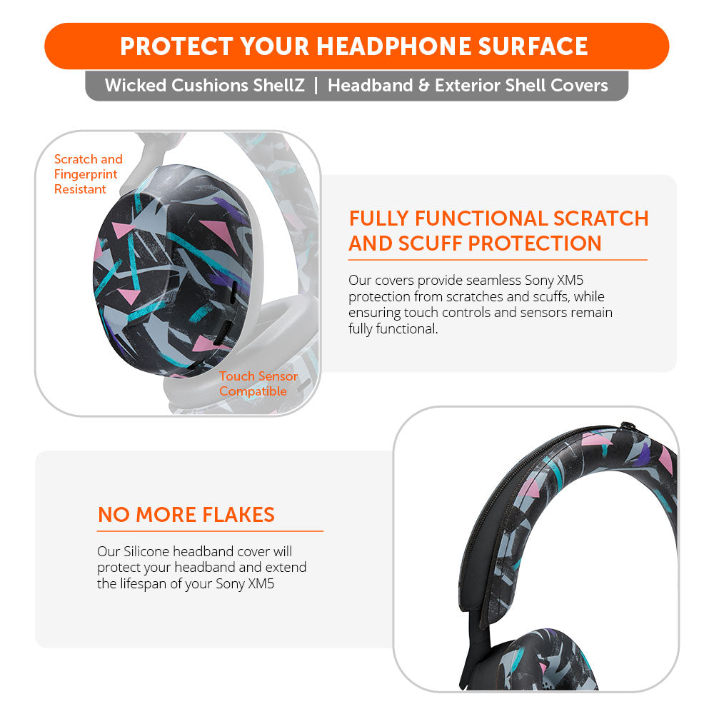 Sony XM5 Protective Silicone Shell Cover Headband WC ShellZ XM5