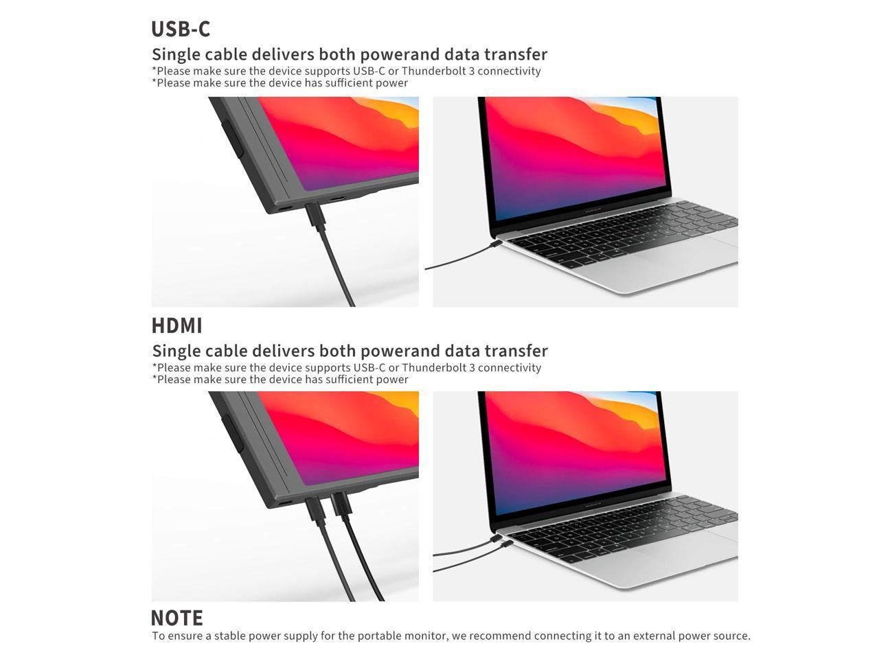 ReHisk Touch Screen Portable Monitor FHD 1080P RE-15.6TT