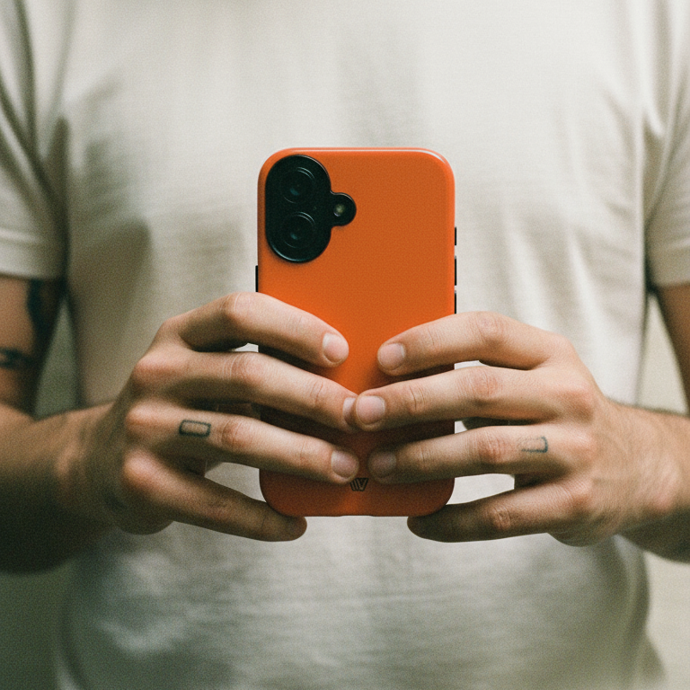 Orange Tough Impact-Resistant Phone Case Trovvve