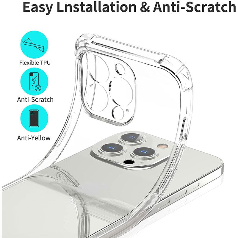 iPhone Shockproof Clear Case Full Body Protective Phone Cover Apple