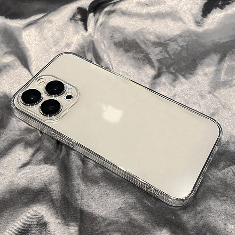 Luxury Plating Square Frame Clear iPhone Case Apple