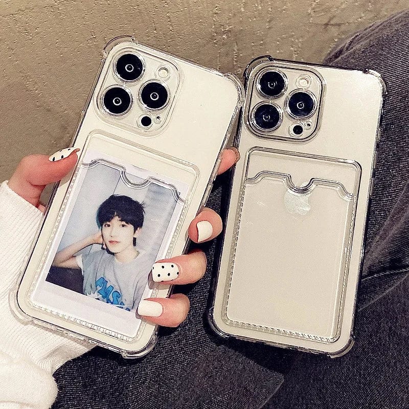 Transparent Card Slot iPhone Case Vogueen