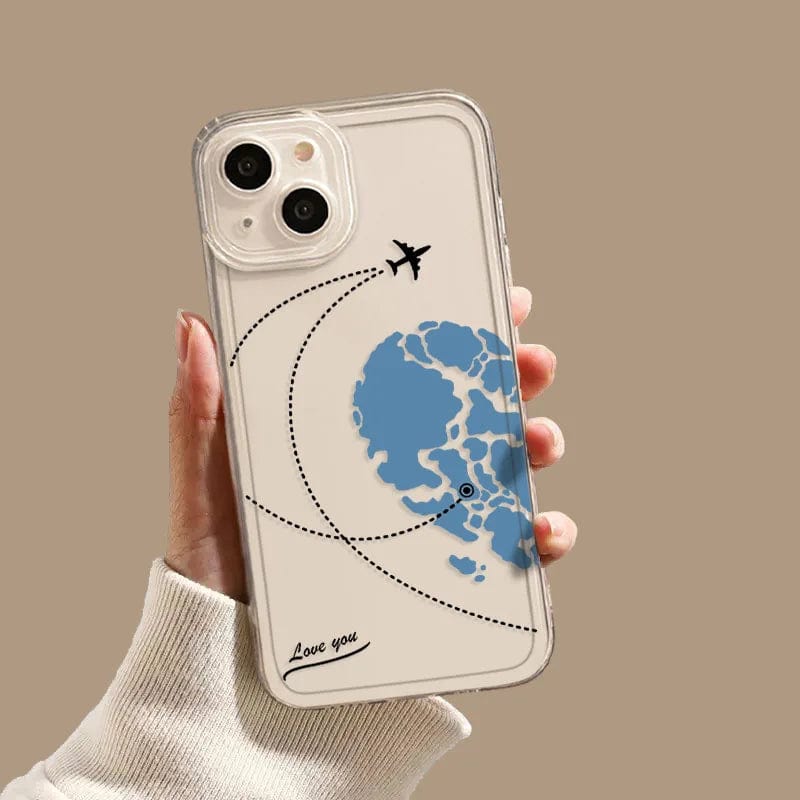 Aircraft Love Heart Couple iPhone Case Shopify Collective Vogueen