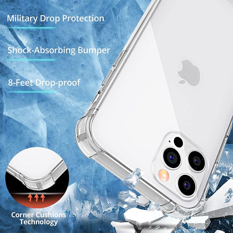 iPhone Shockproof Clear Case Full Body Protective Phone Cover Apple