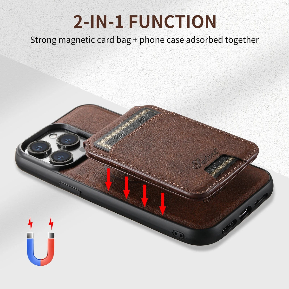 Leather Magnetic Wallet iPhone Case Vogueen